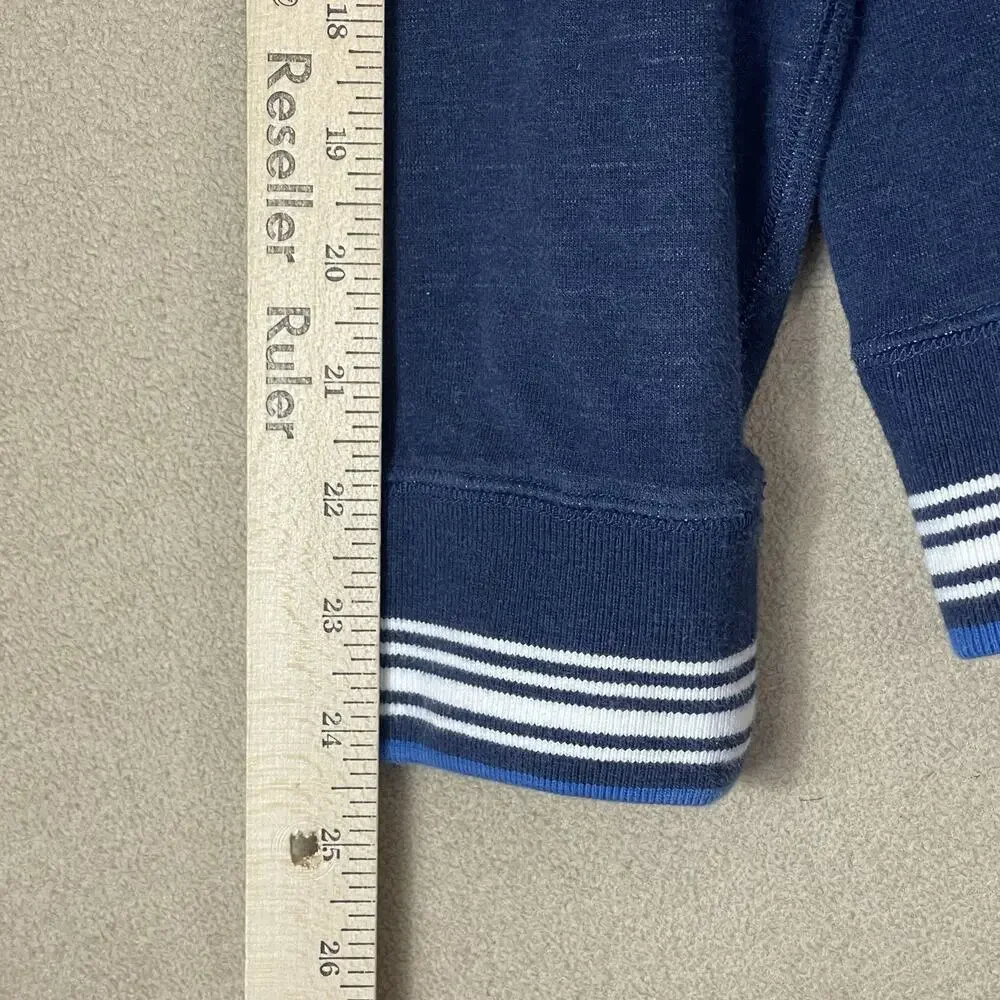 Robert Graham Sweater Mens XL Blue Striped 1/4 Zip Reversable Mock Neck Pullover